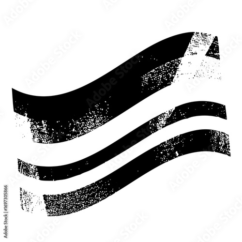 Vector Abstract black wavy lines create a dynamic element.