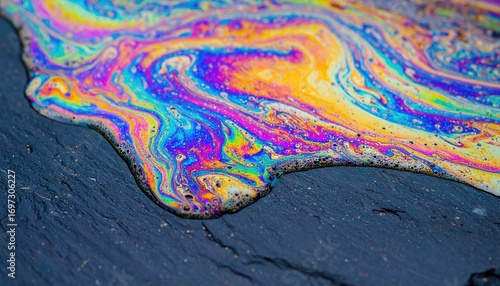 Rainbow Oil Slick Macro Photography