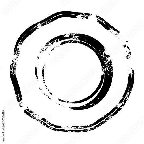 Vector Dynamic circular brushstrokes create an abstract swirl .