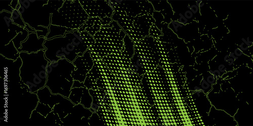 light green black brush wrap car sticker pattern abstract banner sporty lines black light green color combination grunge brush modern pattern, Eps 10.