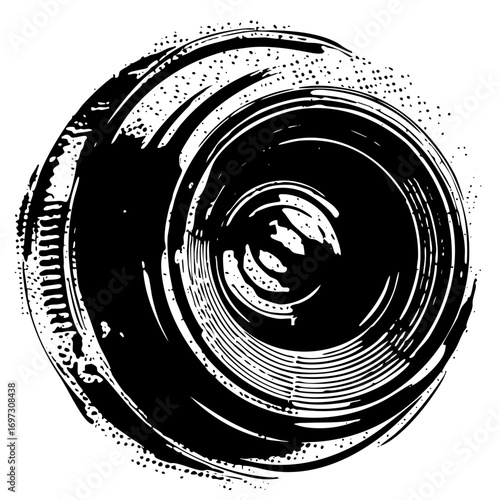 Vector Dynamic tire track with concentric circles.
