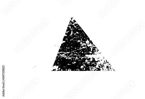 Vector Abstract triangular shape with a distressed texture.