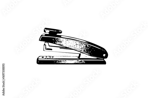 Vector Detailed of a black office stapler.