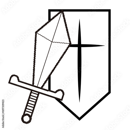 sword and shield Illustration