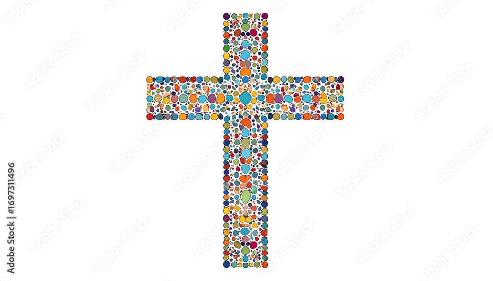 Obraz premium Colorful cross design