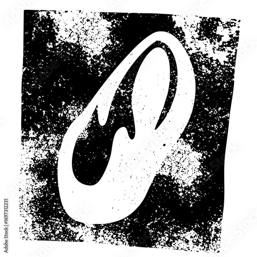 Vector Abstract swirling shape with a central void a modern vector .