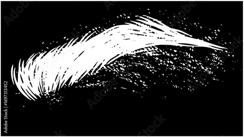 Vector Dynamic white splash with flowing lines creates an energetic wave .