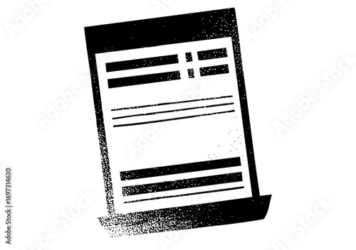 Vector Document with redacted lines a vector .