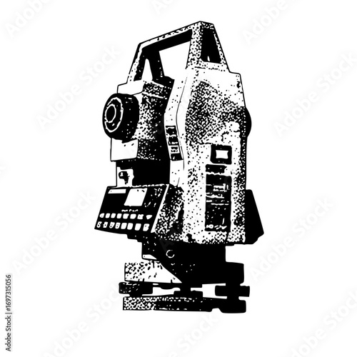 Vector Detailed of a vintage film projector.