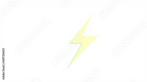 Yellow Lightning Bolt Icon.