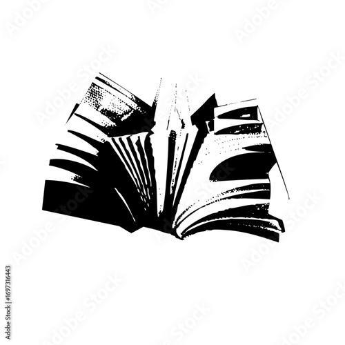 Vector Open book with dynamic pages