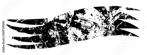 Vector Abstract claw with distressed texture.