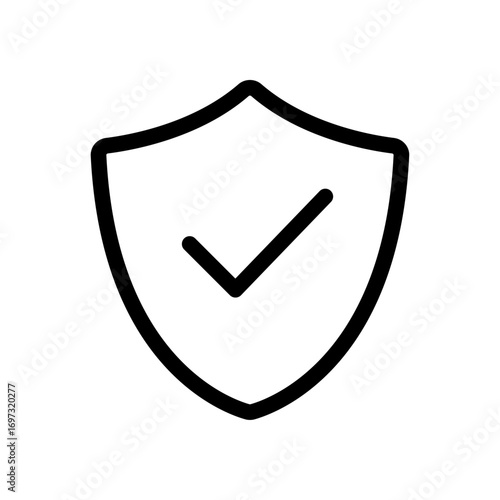 Security Shield Internet Line Icon of Internet Service Providers Icon Set