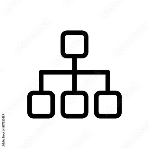 Network Topology Line Icon of Data Centers Set