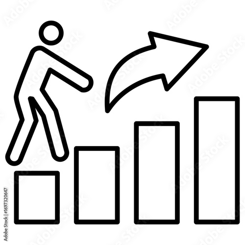 Incremental Change Outline Icon