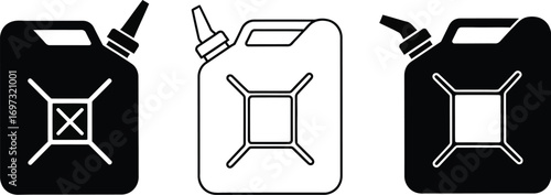 Fuel can vector illustration gas container design