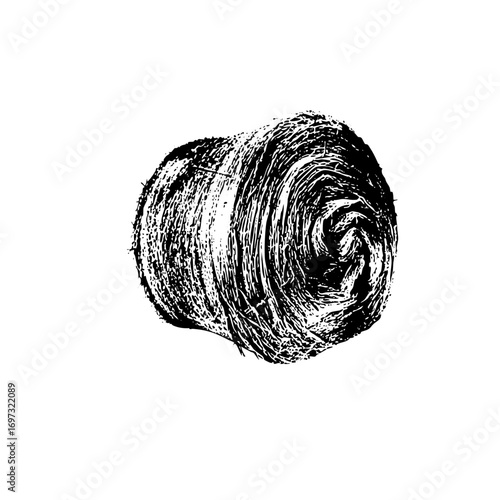 Vector Detailed of a coiled yarn ball.