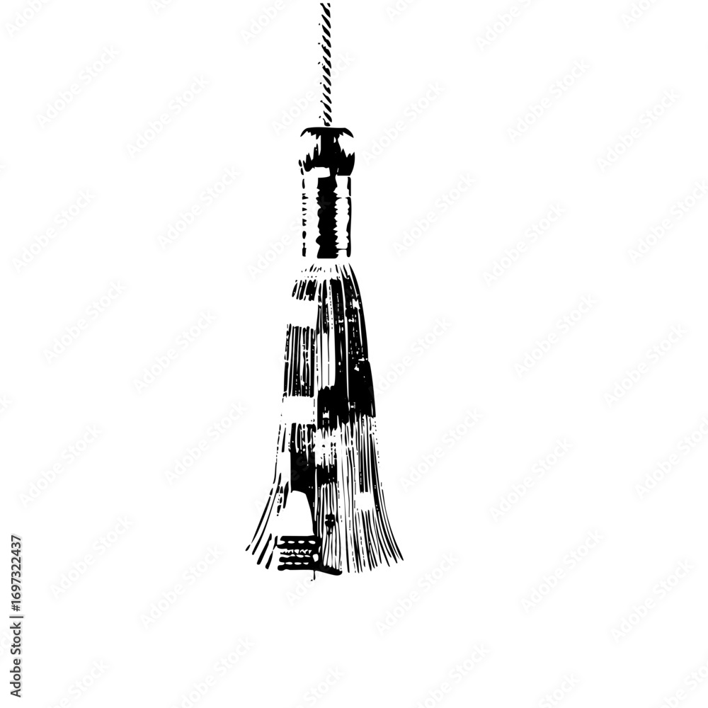 Fototapeta premium Vector Detailed vector of a hanging broom.