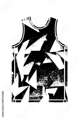 Vector Abstract geometric basketball jersey .