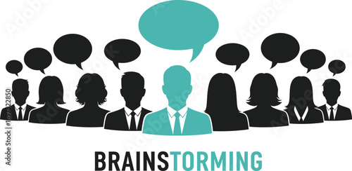 Team brainstorming business meeting collaboration idea