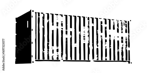 Vector Geometric radiator with vertical bars