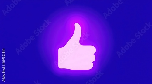 Thumbs Up Icon Glowing.