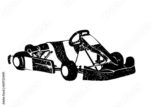 Vector Detailed of a racing kart vehicle.