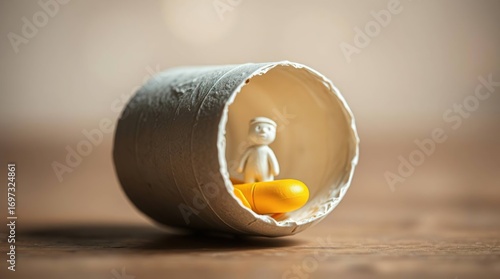 Tiny Figure in Pill Capsule.