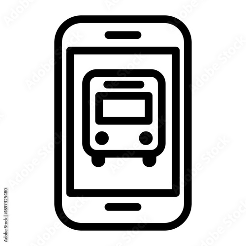 Bus Stations and Public Transit Icon Set