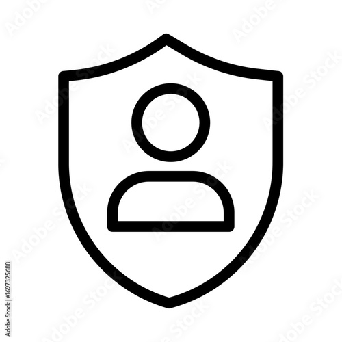 User Shield Line Icon of Identity Management Icon Set