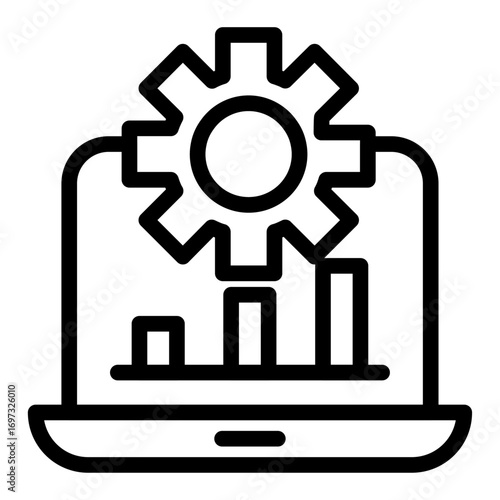 Data Optimization Line Icon of Business Intelligence (BI) Icon Set