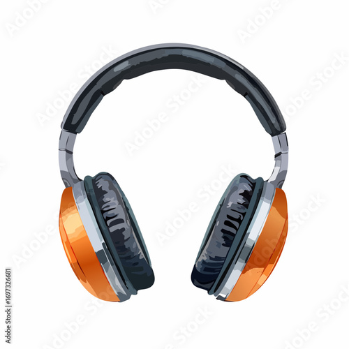 headphones isolated on white