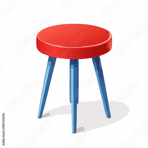 red chair isolated on white