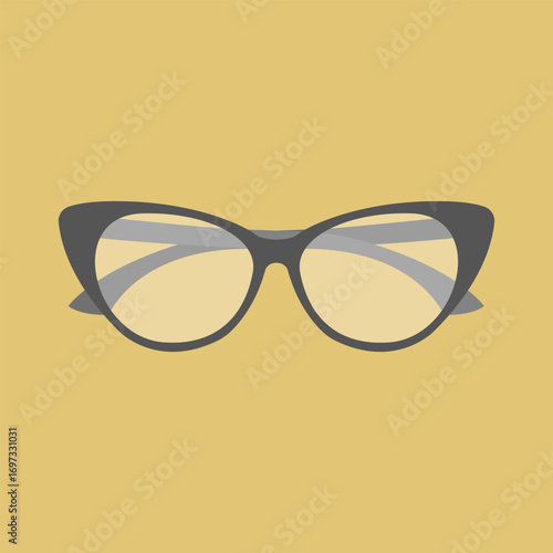 Woman Cat Eye Glasses vector illustration
