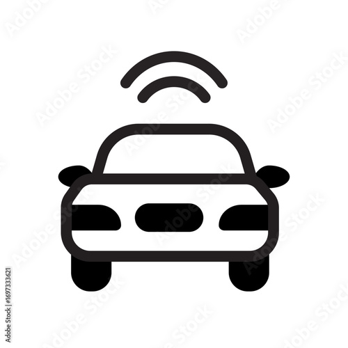 Autonomous Car Line Icon of Autonomous Vehicles Icon Set