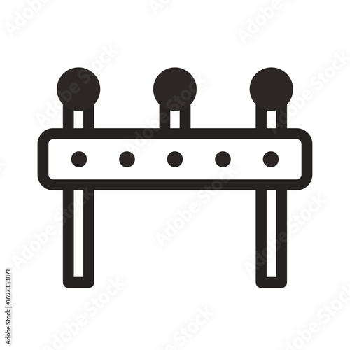 Bridge Under Construction Line Icon of Road Construction Icon Set