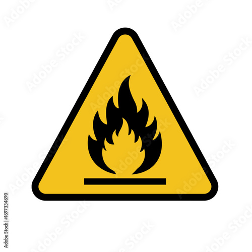 Warning Triangle with Fire Hazard Sign