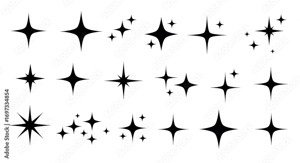 Naklejka premium Shooting stars icon vector design isolated on white background