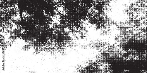 Abstract Halftone Grunge Overlay with Organic Shapes