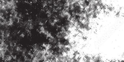 Distressed Black White Halftone Grunge Texture Abstract Vector Background