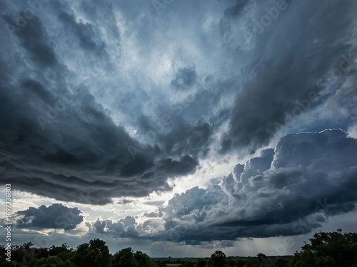 storm clouds over the city