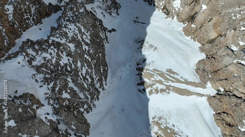 Snowy mountains in Quba, Azerbaijan