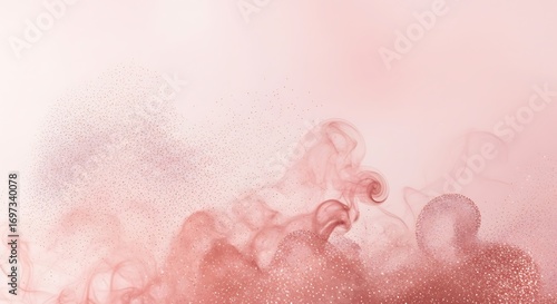 Subtle coral hues coalesce in a dreamlike abstract, ethereal cloudscape