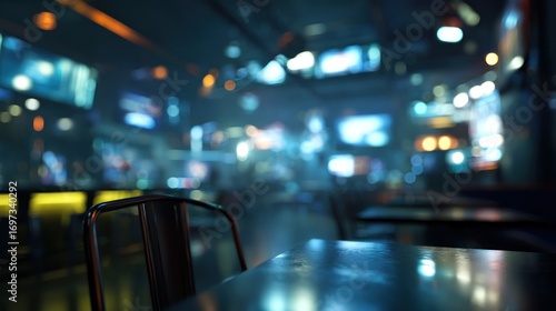 Wallpaper Mural Futuristic cafe interior Torontodigital.ca