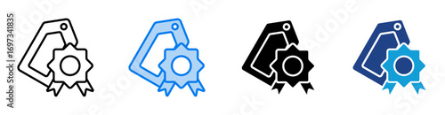 Brand icon set multiple style collection