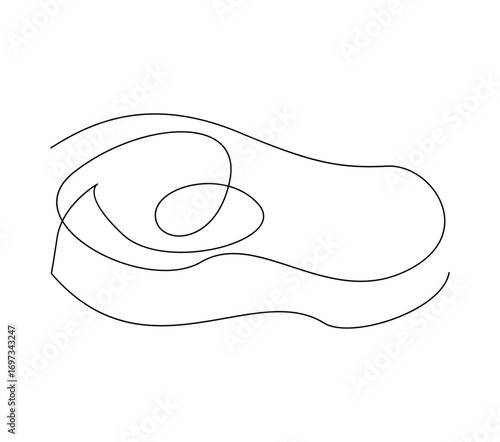 Continuous Line Art of Dinosaur Skull