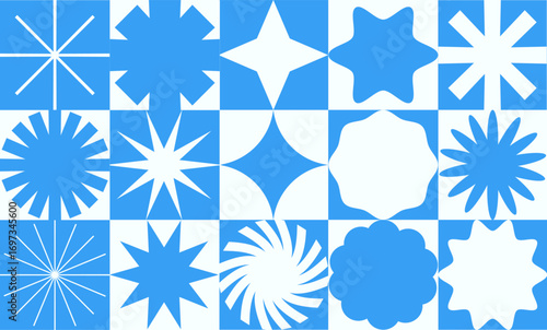 Geometric Shapes and Forms Grid Composition