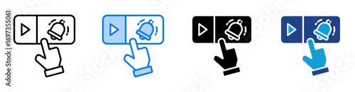 Subscribe icon set multiple style collection