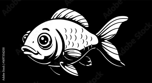 Cartoon fish vector isolated

