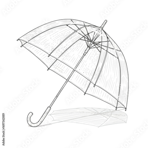 Sketch of a transparent umbrella